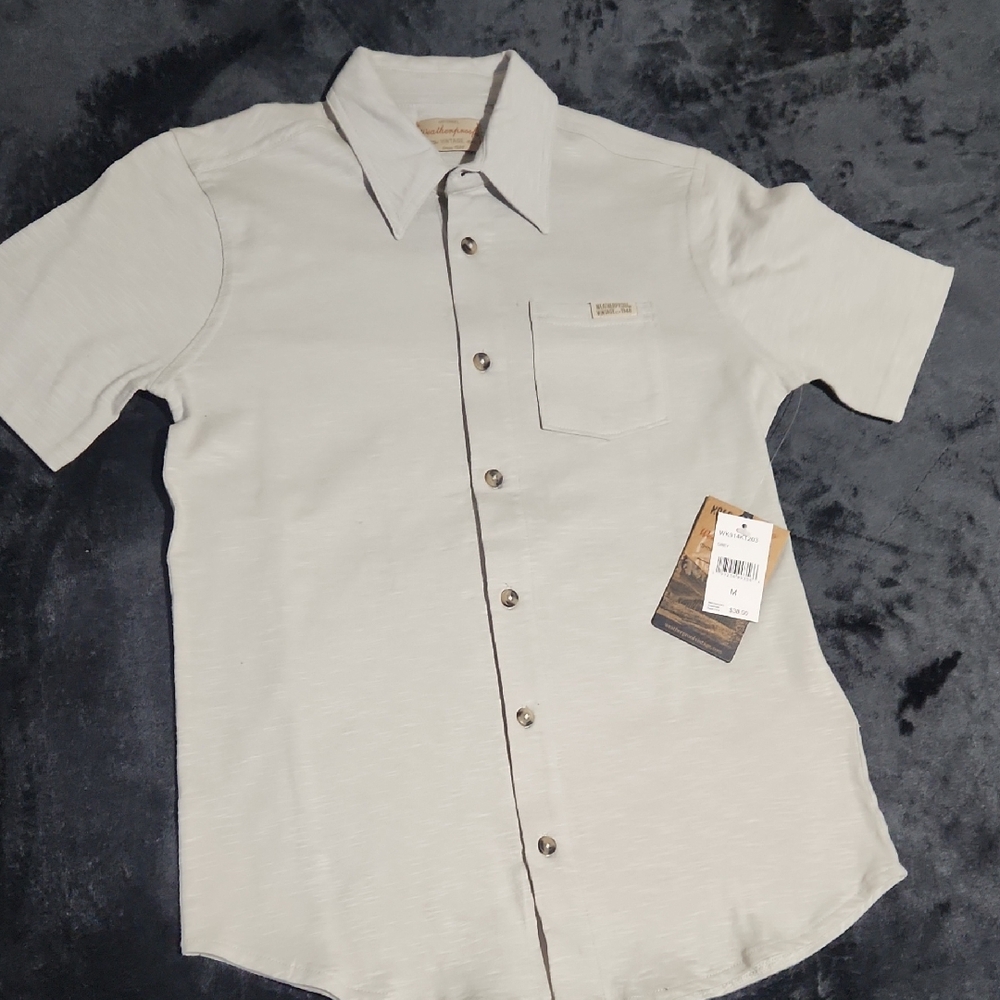 Weatherproof Brand. Light Gray Casual Button Down Shirt